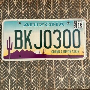 Arizona Grand Canyon State License Plate